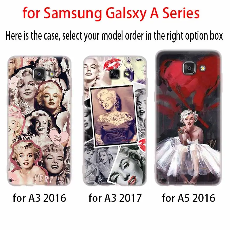 Чехол для Samsung A42 A52 A72 A32 A12 A71 A51 A70 A50 A20 A30 A20S A21S A50S A6 A7 A8 2018 сексуальная Мэрилин Монро |