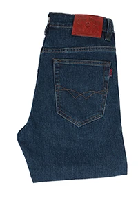 Dark blue jeans HARPIA/высококачественные джинсы для мужчин; повседневные Прямые джинсы; мужские классические джинсы; брюки; модные Стрейчевые брюки в тяжелом весе; Size31-44 - Цвет: Dark blue jeans