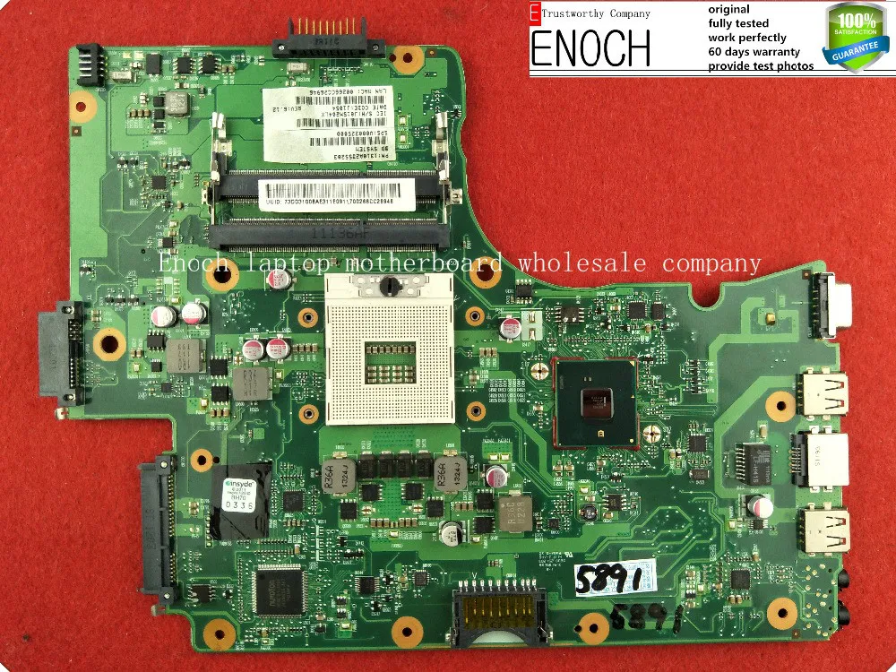 Материнская плата MOUGOL V000225000 для ноутбука Toshiba satellite C650 C655 DDR3 HM55 6050A2355202 MB A03
