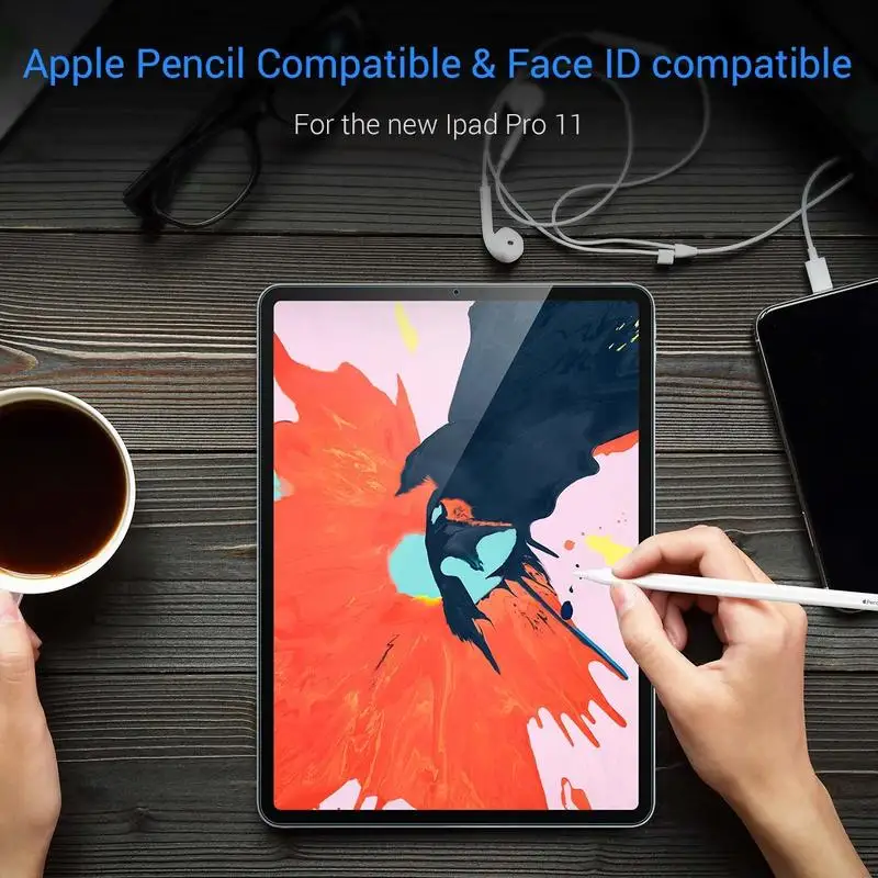 9H полное покрытие Закаленное стекло пленка для нового iPad Pro 11 дюймов 2018 Защитная