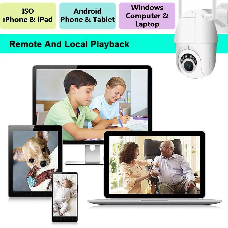 ZOOM HD 1080P wifi Беспроводная IP камера наружная камера видеонаблюдения PTZ скоростная купольная CCTV 60 м ИК Ночное Видение IP65