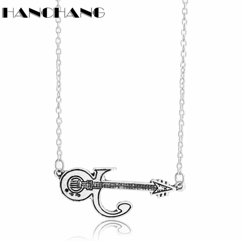 Принц символ любви панк гитара женское ожерелье музыка Ювелирная цепочка с