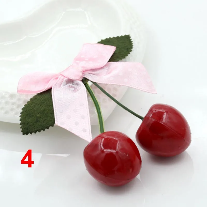 1 шт. милые заколки для волос вишневая бабочка девочек искусственные новые