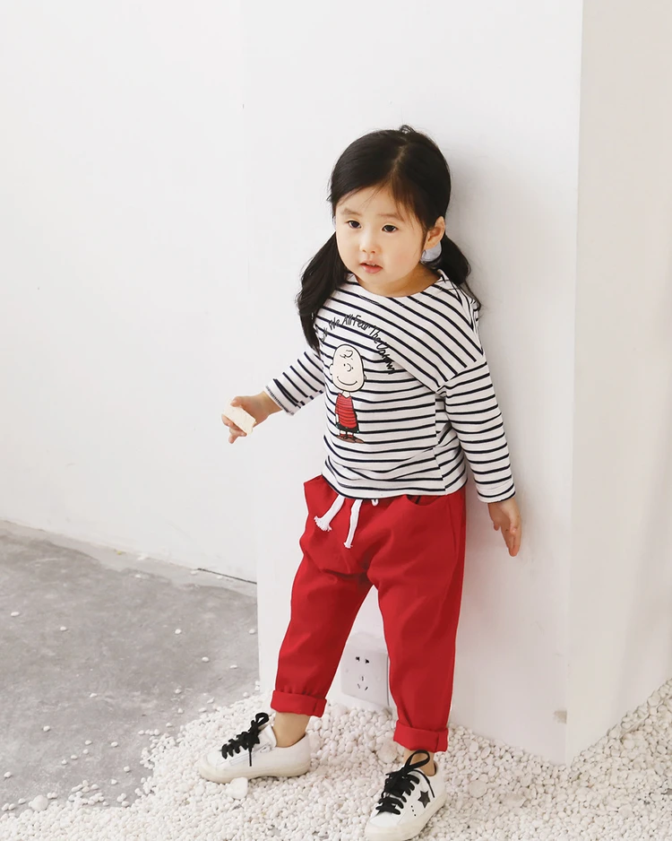 

Children's leisure trousers of the new spring and summer 2017 private candy color 5 color cotton panties pants