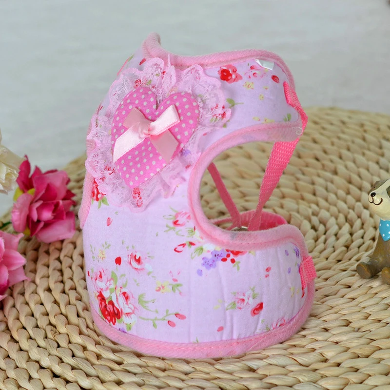 Жилетка без поводка для собак хлопковая кружевная куртка щенков маленьких кошек