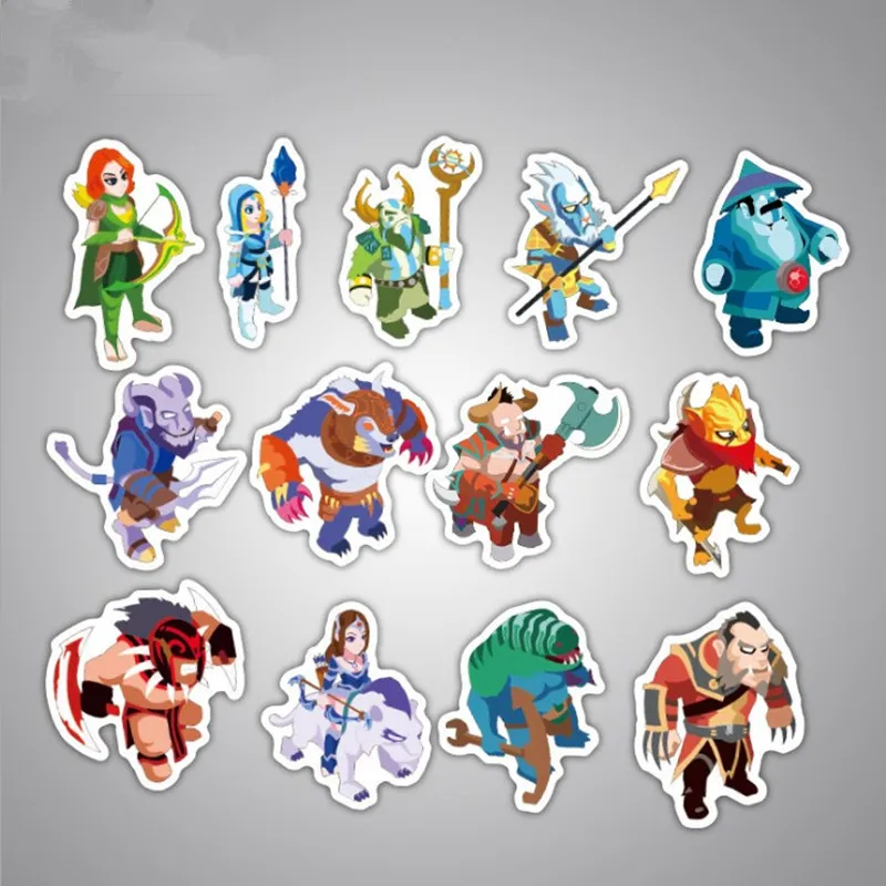 50pcs/set dota ancient ruins guarding the trolley box cute waterproof guitar skateboard graffiti stickers car cool gift | Игрушки и