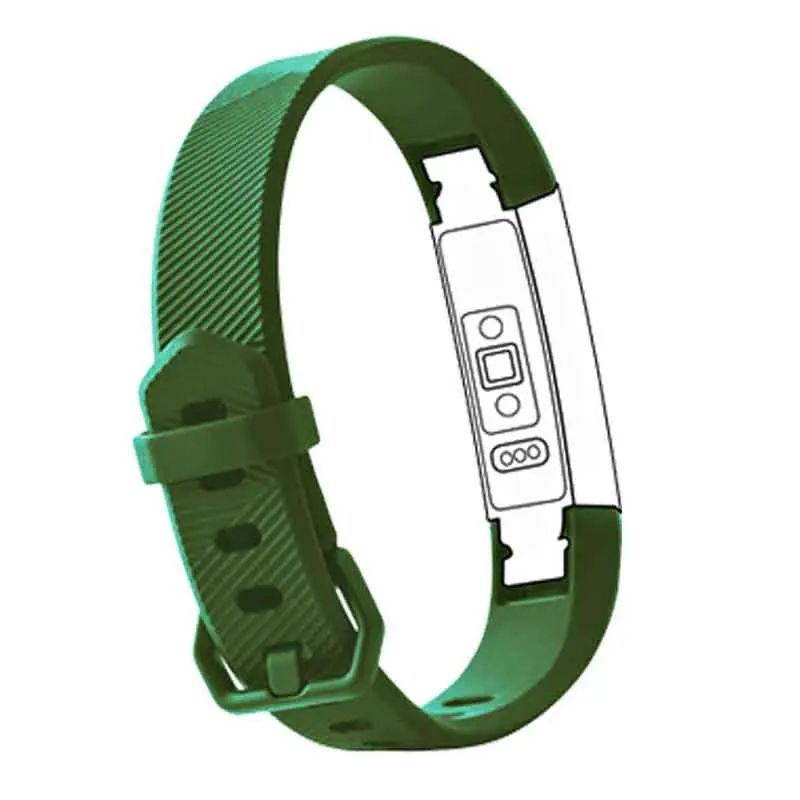 Deep Green Силиконовый браслет Correa Для Fitbit Alta HR Фитнес браслет ремешок для Fit bit Alta спортивный ремешок для наручных часов умные Сменные аксессуары - Цвет: Deep Green