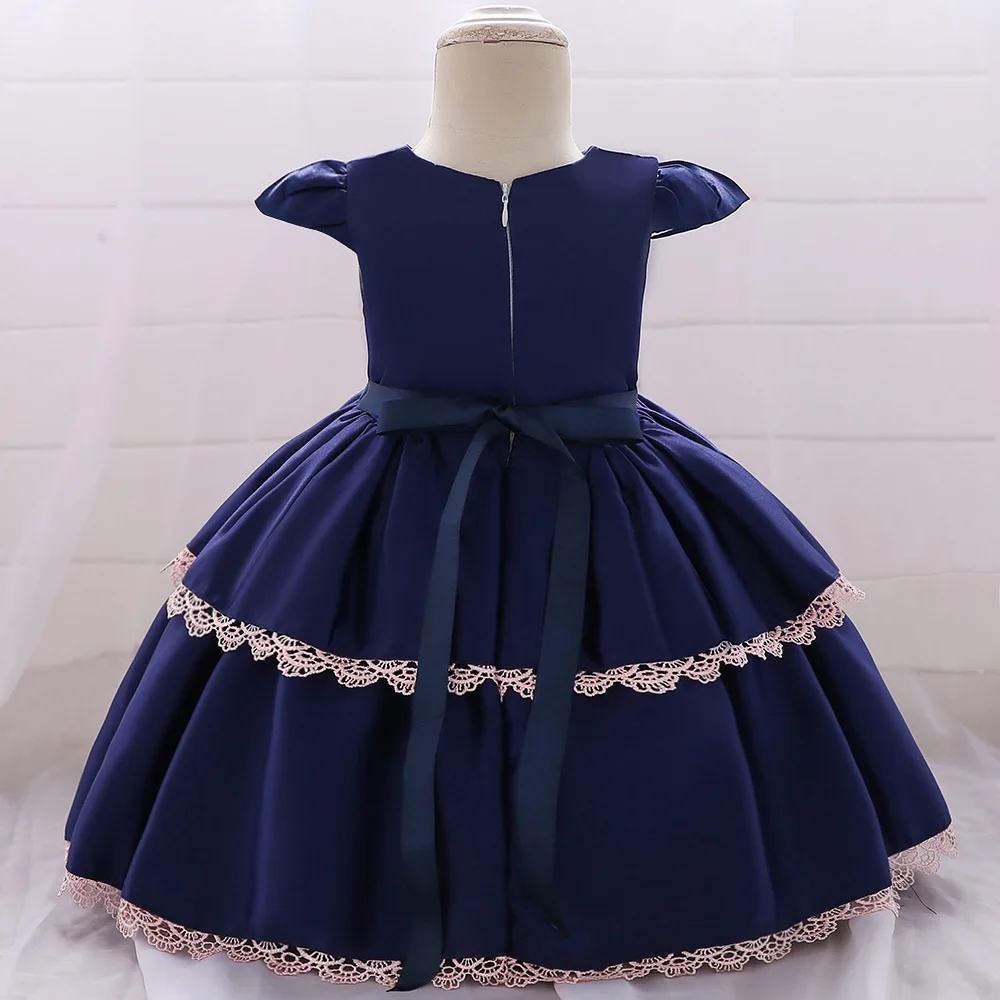 Children Girls Dress Kids BabyToddler Princess Infant Birthday Party Flower Lace Ball Gown Baby Dresses Vestidos 0-2T S9050 | Детская
