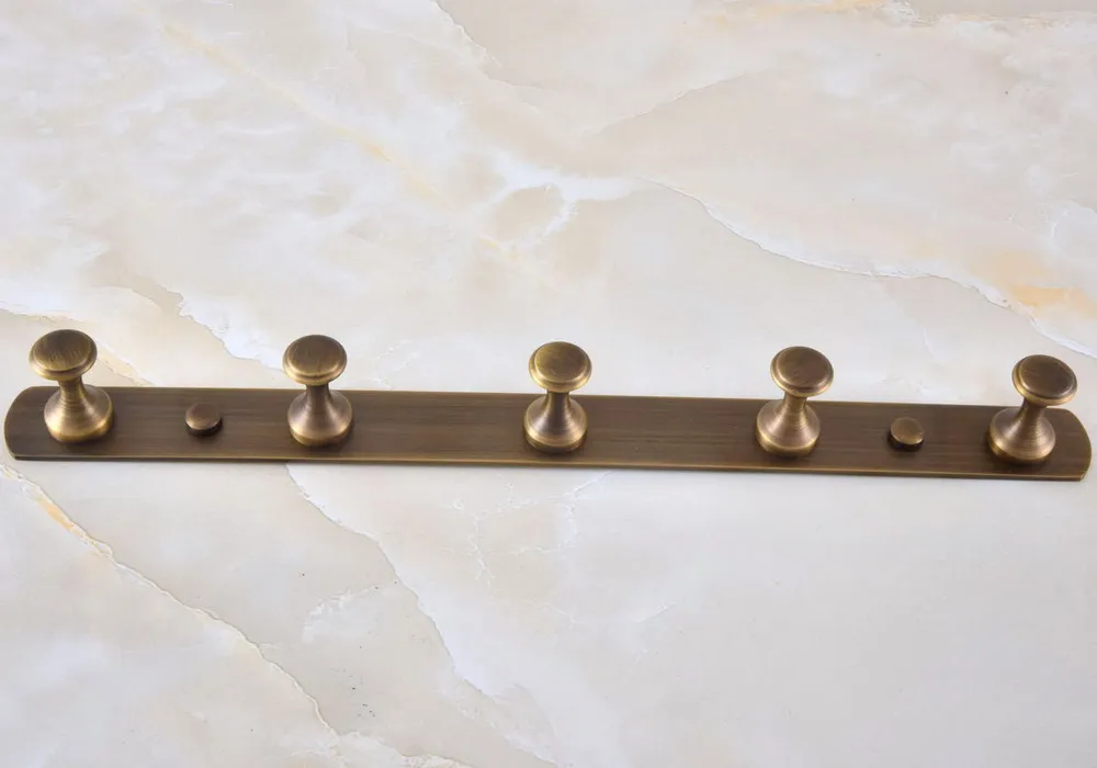 Настенные винтажные Ретро античные латунные крючки для полотенец ванной комнаты