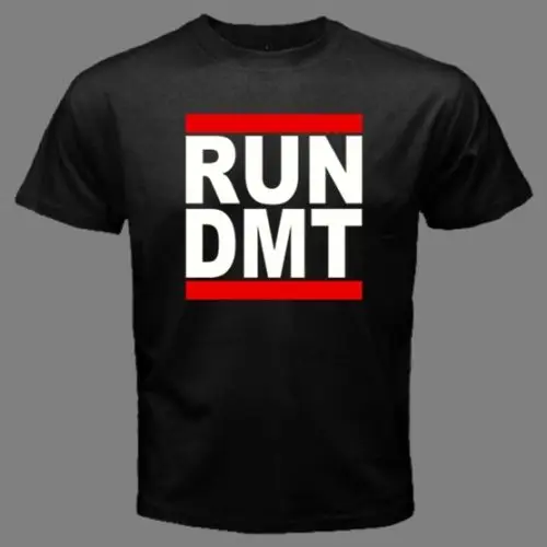 Run Dmt Psychedelic Hallucinogen Drug Lsd Acid Hippie Brain Dimension футболка из хлопка, семейная футболка