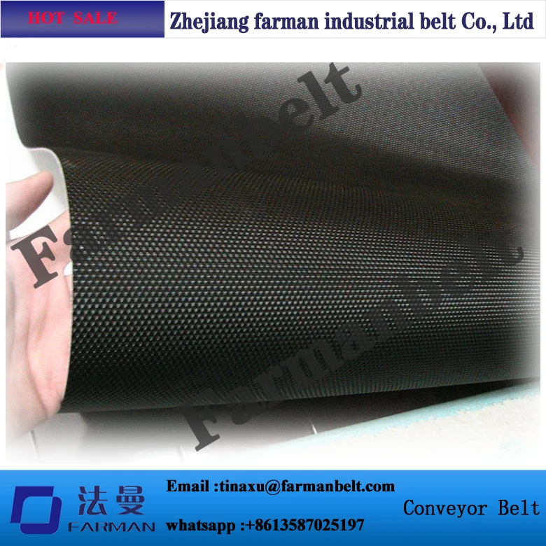 Горячая продажа черный алмаз ПВХ конвейерная лента для беговой дорожки