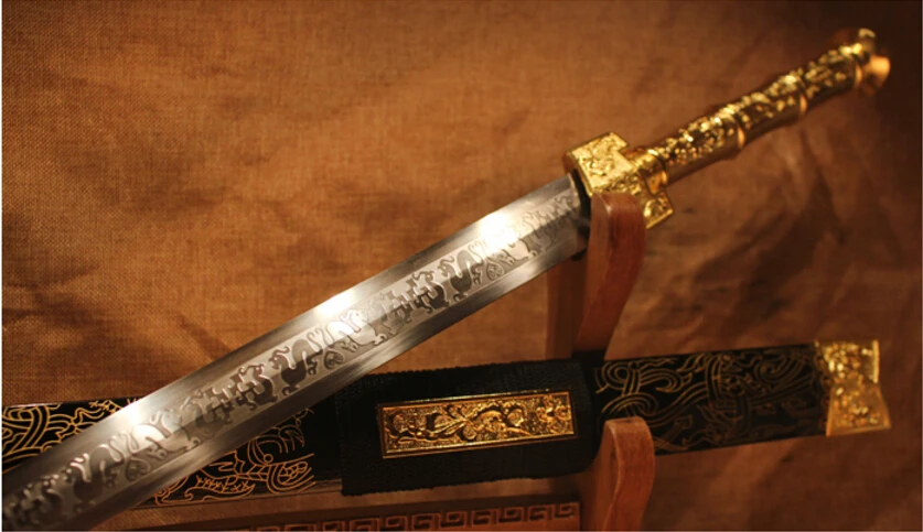 Нож Nice Sword Катана резные 1075 Углеродные лезвия с металлической ручкой деревянная