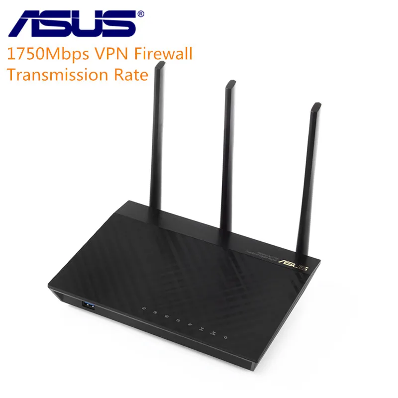 ASUS RT-AC66U двухдиапазонный 1750 м Wi-Fi маршрутизатор Беспроводной AC1750 4-Порты и разъёмы