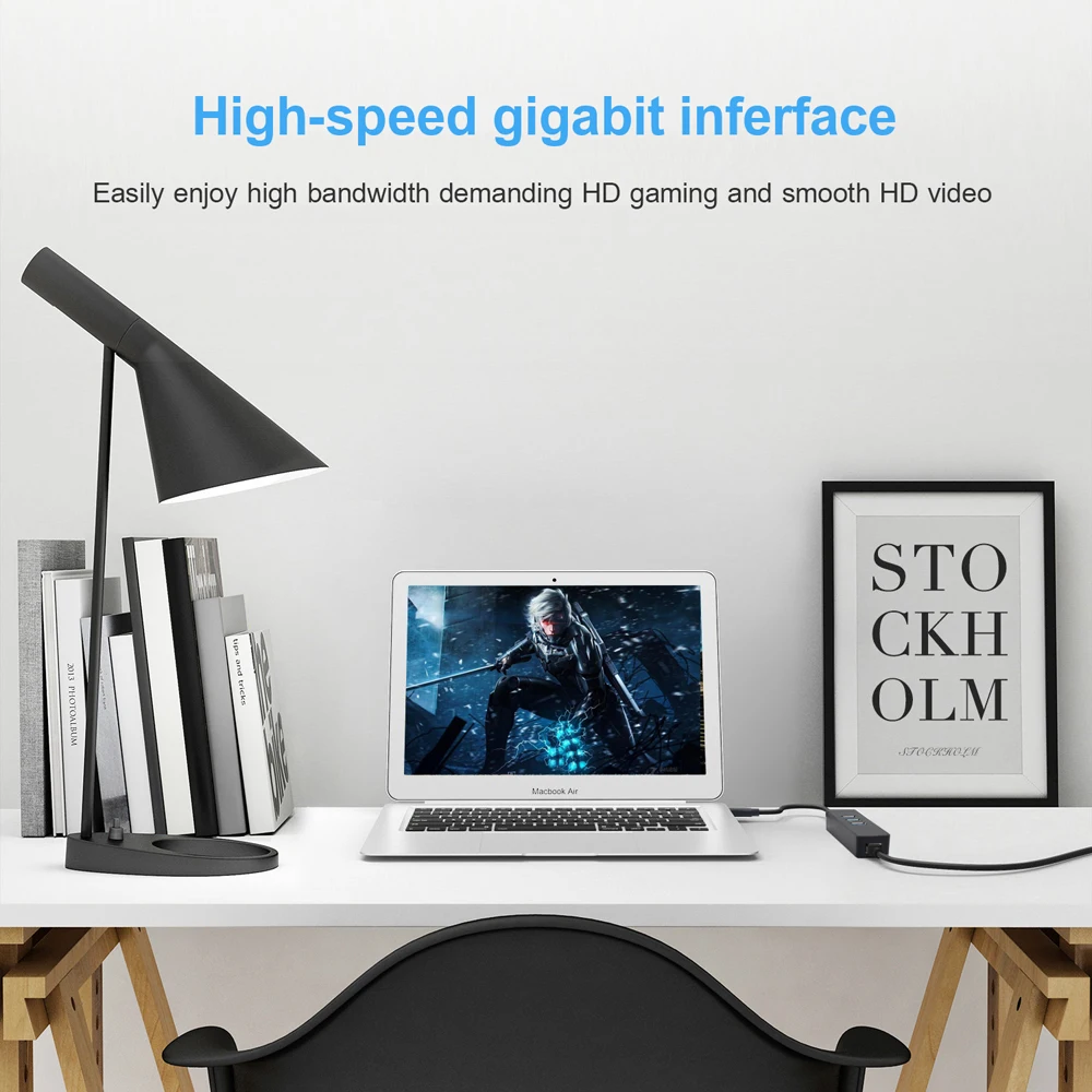 Сетевая карта/Ethernet адаптер USB 3.0/2.0/Type C для ПК Win7/Vista/8/10 Linux MacOS с разъемом RJ45|Сетевые