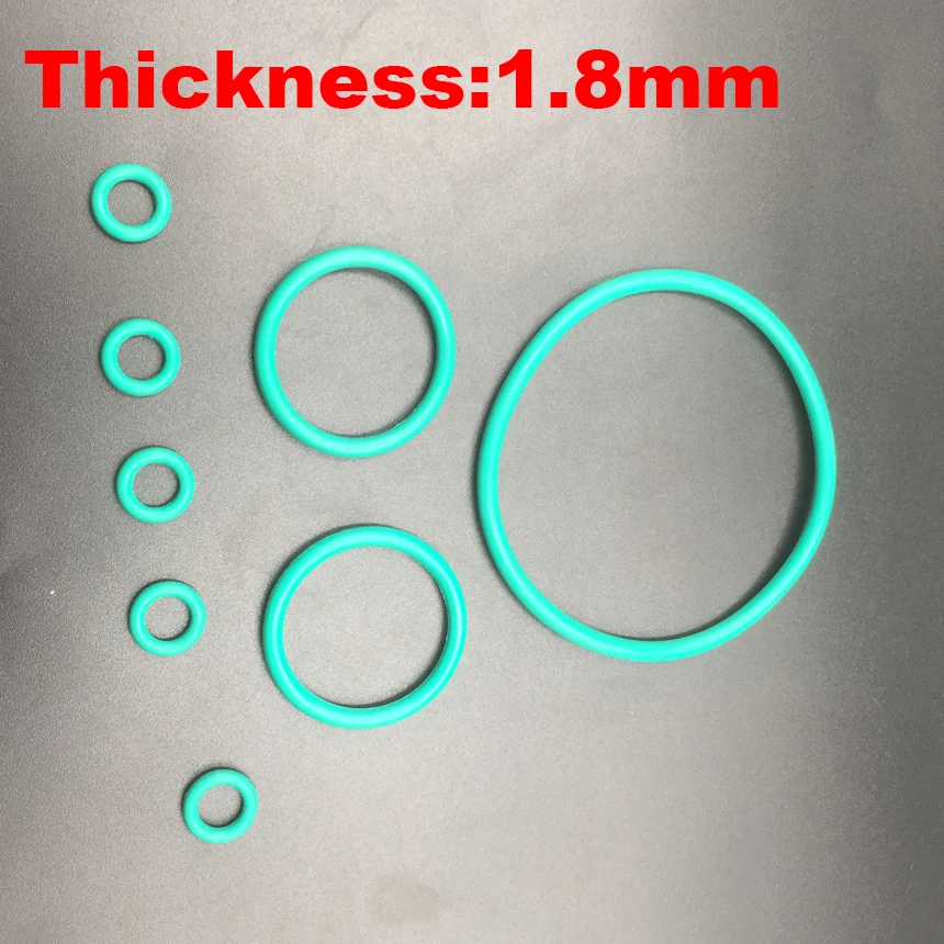 

10pcs 41.2x1.8 41.2*1.8 42.5x1.8 42.5*1.8 43.7x1.8 43.7*1.8 ID*Thickness Green Fluoro FKM Fluorine Rubber O Ring Oil Seal Gasket