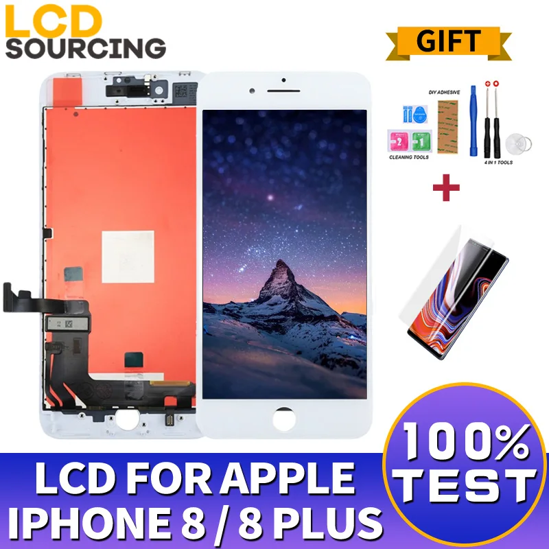 3D сенсорный ЖК экран для Apple iPhone 8 дисплей дигитайзер в сборе plus сменный p|Экраны