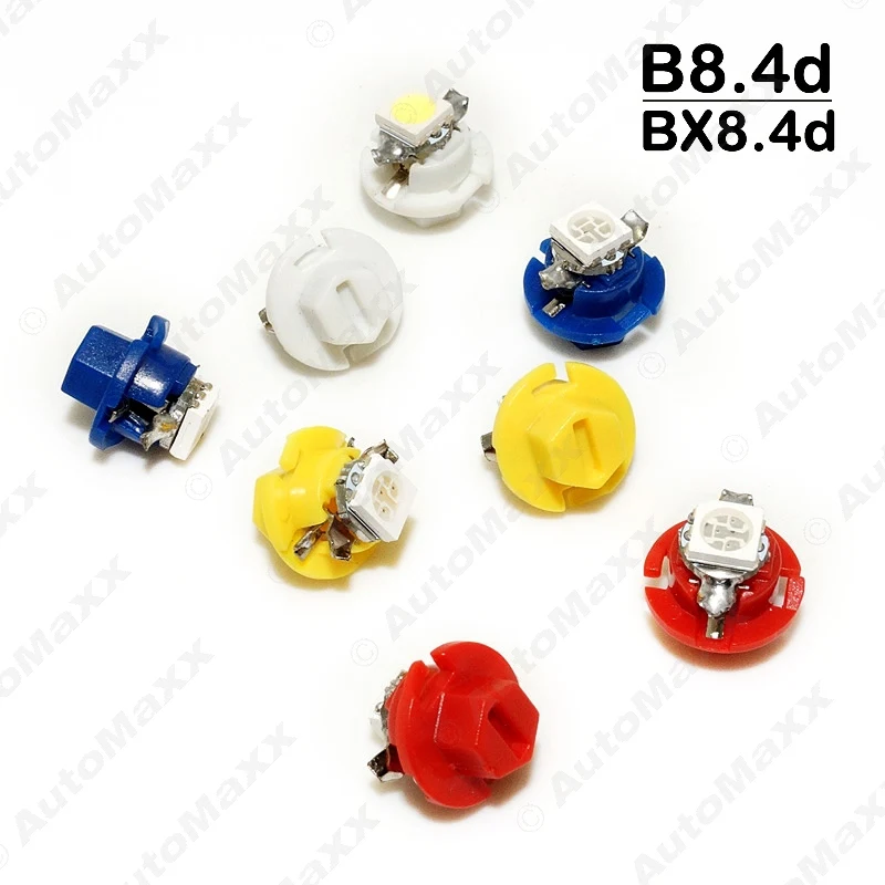 

4Pcs 7colors Car 12V B8.4d/BX8.4d 1SMD 5050 Gauge Dashboard LED Light Interior Lamp #J-4236