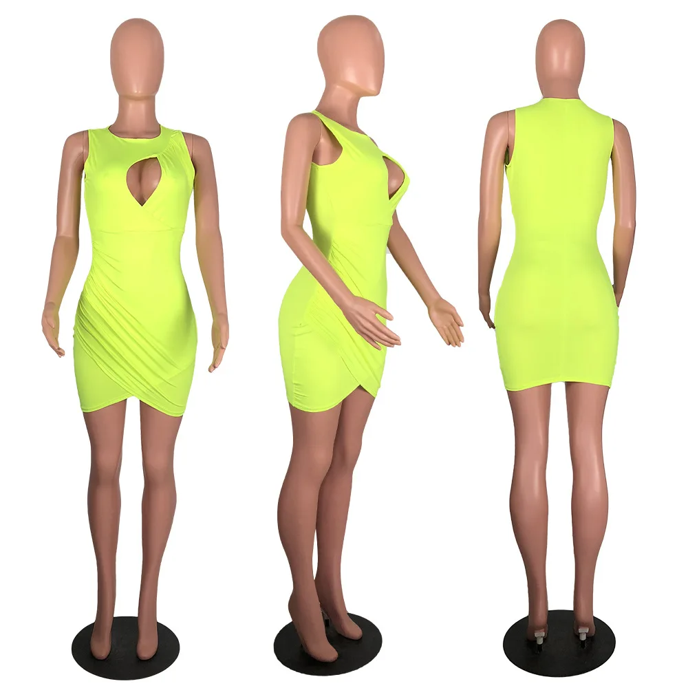 Новинка 2019 летнее сексуальное модное Стильное женское мини платье без рукавов