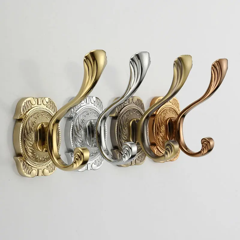 

Luxurious Bathroom Accessories Classic Antique Style Colorful Single Robe Hat Coat Hanger Hook Door Wall Bath Zinc Alloy Hanger