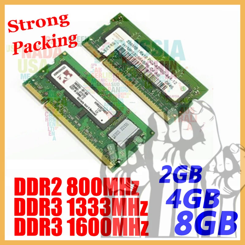 Новое Orignal памяти ноутбука оперативной DDR2 DDR3 800 мГц 1333 1600 1 ГБ 2 4 8 для ноутбуков Sodimm