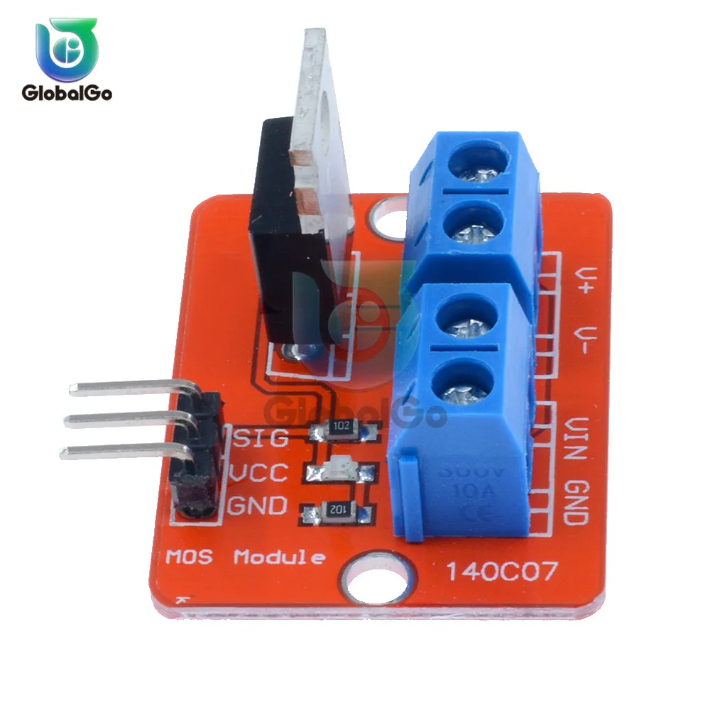 IRF520 MOSFET 0 24 в топ Mosfet Кнопка драйвер MOS модуль для Arduino MCU ARM Raspberry pi PWM затемняющий