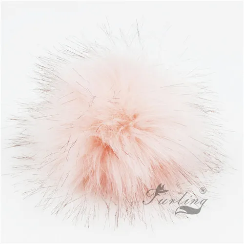 Light Pink Меховые DIY 1 шт. 10 см/3,9 дюйма искусственные помпоны из лисьего меха для вязания шапок аксессуары цепочки для ключей Аксессуары Шарф помпоны - Цвет: Light Pink