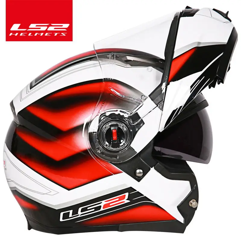 Шлем casco capacete LS2 ff370 flip up stomtrooper road bike moto для moto rcycle с солнцезащитным объективом - Цвет: 12