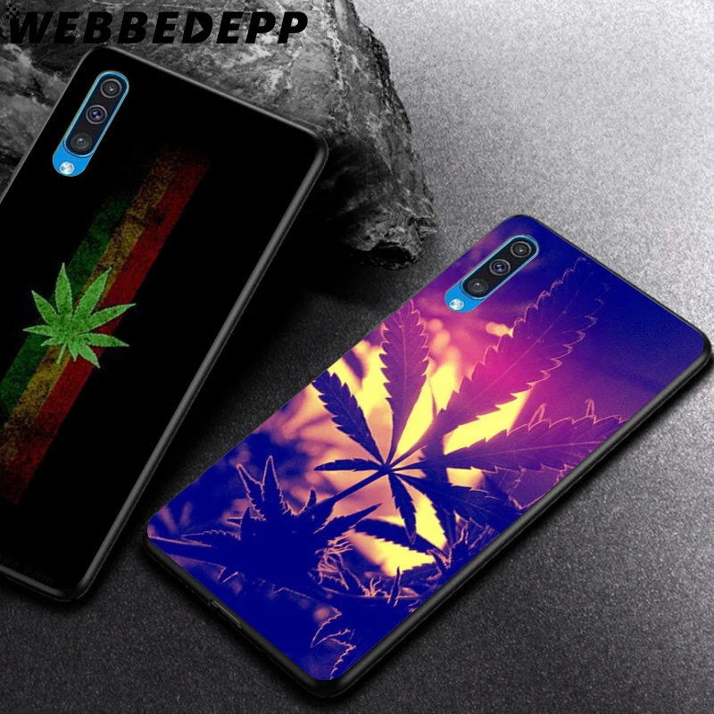 WEBBEDEPP Weed Leaf Soft Case for Samsung Galaxy A3 A5 A6 Plus A7 A8 A9 J6 Cover | Мобильные телефоны и аксессуары