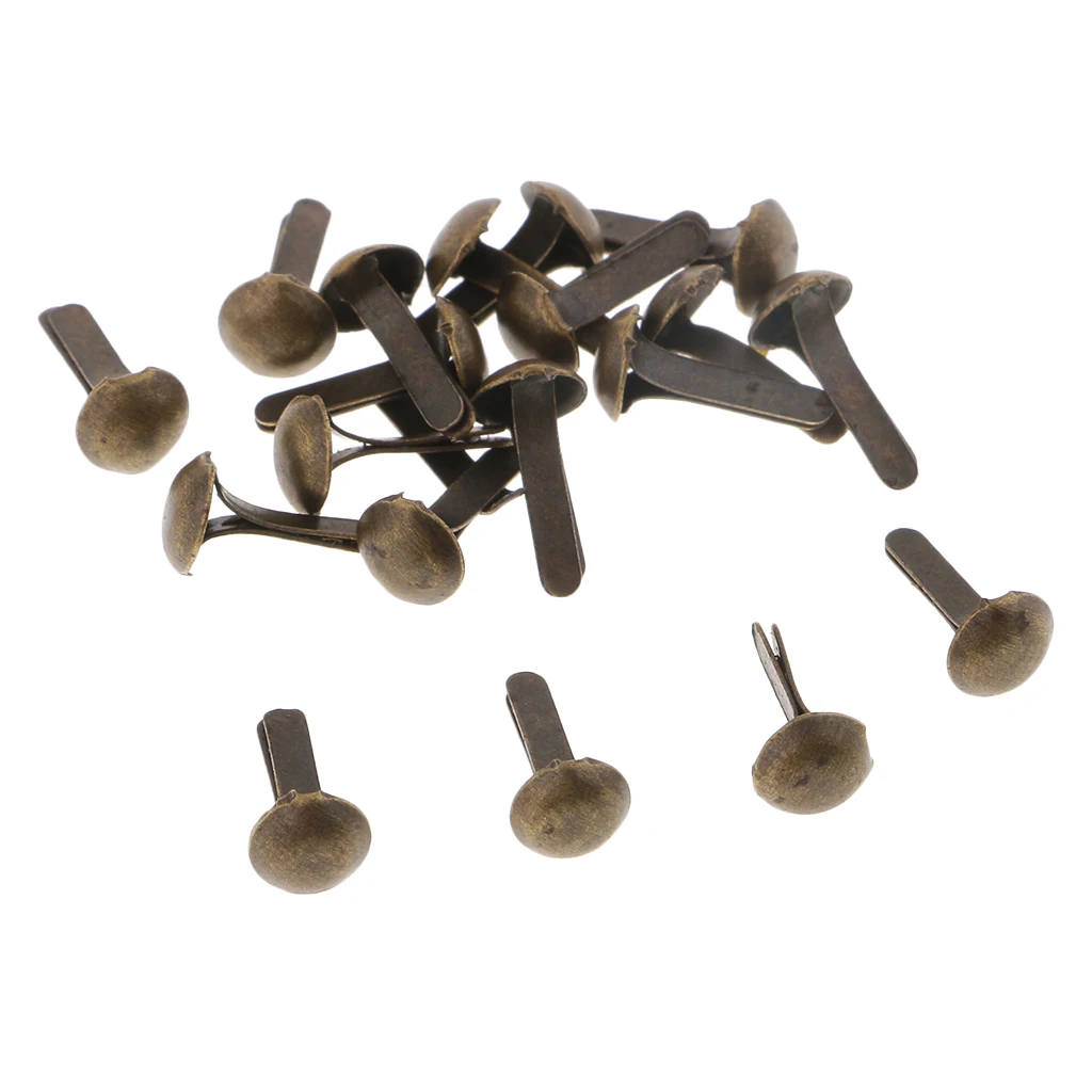 200 Pieces Mini Round Head 4.5mm Metal Brad Paper Fastener Embellishments Stamping for Kids Card Making Scrapbooking Art Crafts