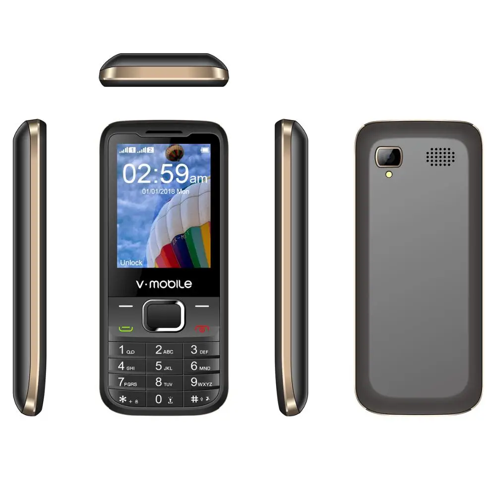 2G GSM 2," Dual Sim MP3/MP4 плеер видео GPRS Bluetooth 1200 mAh Клавиатура Кнопка открыл мобильный телефон дешевые разблокирована сотовый телефон