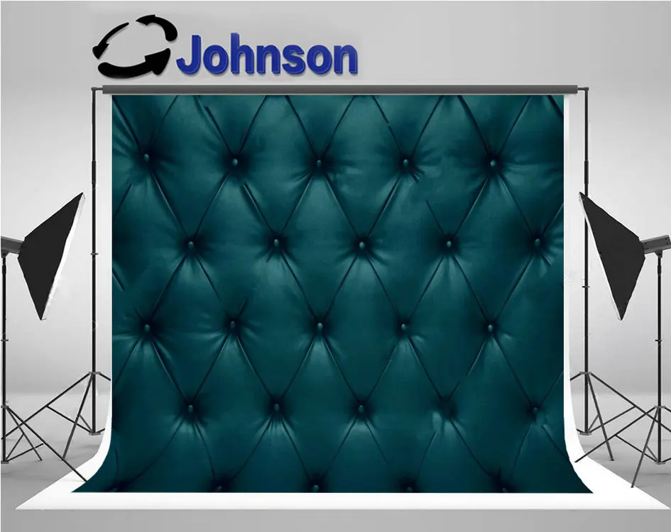 

tufted headboard Blue Capitone Checkered Soft Buttons backdrop High quality Computer print wall background