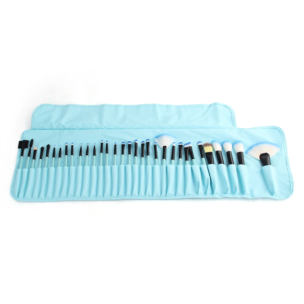 (Оптовая Продажа) синий 10 комплектов/32 шт набор кистей для макияжа профессиональная косметическая основа