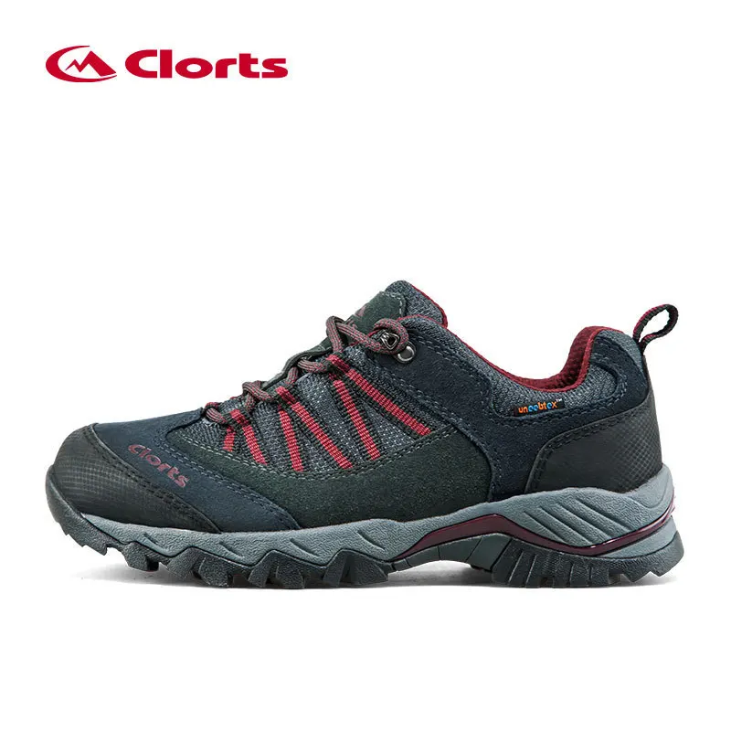 Clorts Red Ventilation Waterproof On Foot Shoe Lovers Cowhide Low Help Non-slip Outdoors Climbing hiking Shoes Men Women | Спорт и