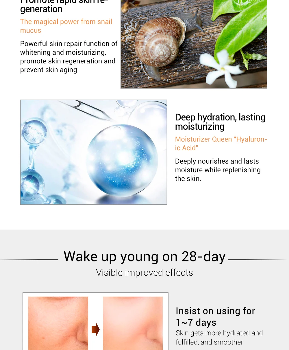 LANBENA Snail Essence Repaire крем для лица отбеливающий крем для лица дневной крем против морщин против старения лечение акне крем