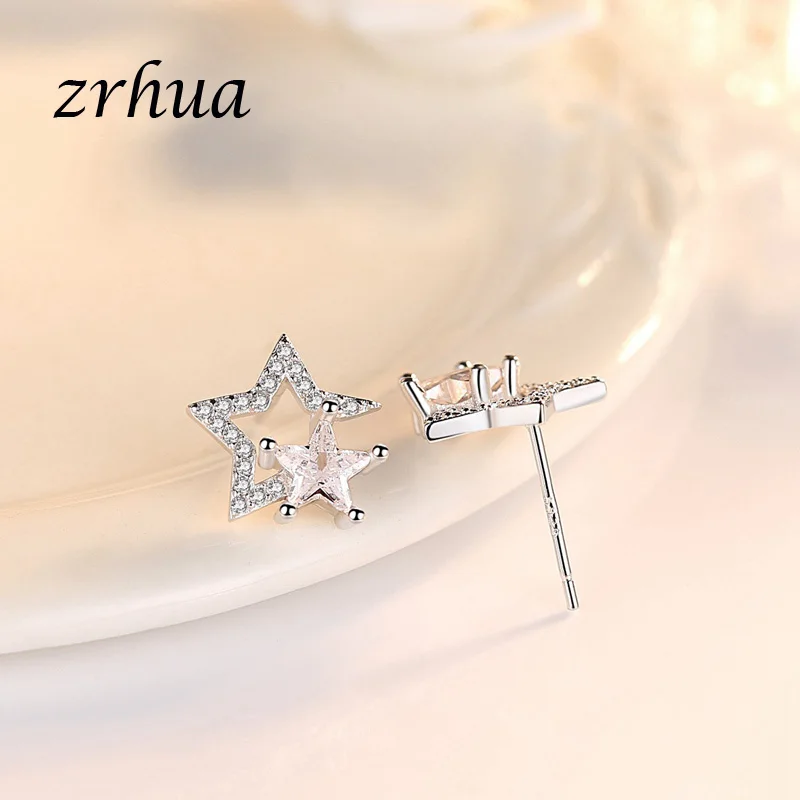 Женские серьги-гвоздики из серебра пробы | Украшения и аксессуары