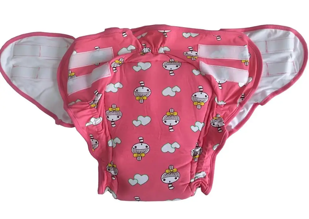 Взрослый Печатных для милых девочек ткань брюки с застёжкой &quotлипучкой&quot/Adultbrief