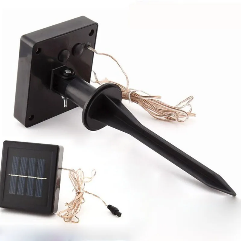 Светодиодная гирлянда на солнечных батареях 7 м 50 светодиодов RGB наружная