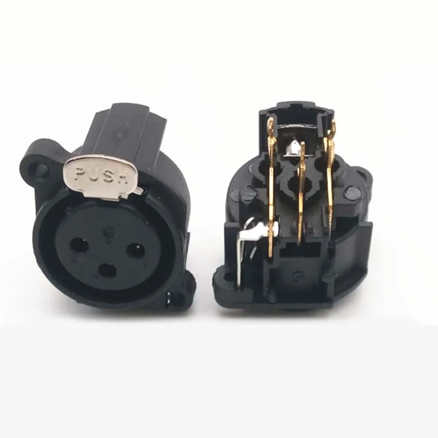NinthQua 1 шт. XLR балансировочный 3 полюсный гнездовой разъем с позолоченным