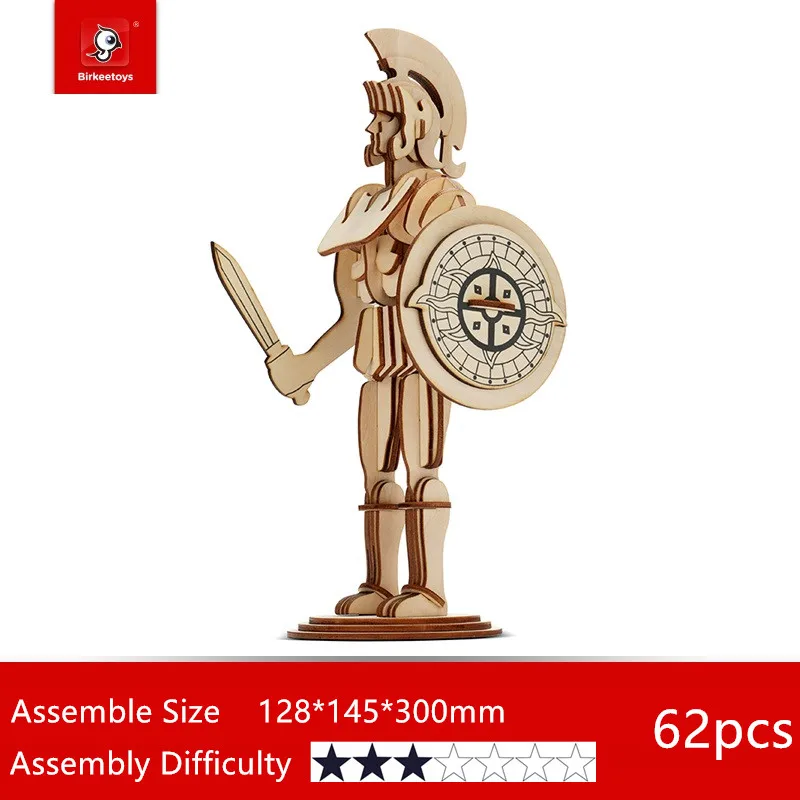 

DIY WoodCraft Assembly Wooden 3D Robot Arvoesine Kendo Model Building Blocks Science Hobbies Toy Kids Teens Adult DIY