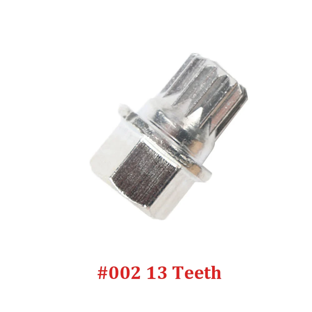 002 13 teeth 1 шт. Противоугонный колесный винт Болт замок гайка ключ адаптер#000-#009 для Volkswagen Bora Golf Jetta Passat для Audi A4 A6 A8 TT Q7 Q5 - Название цвета: 002 13 teeth