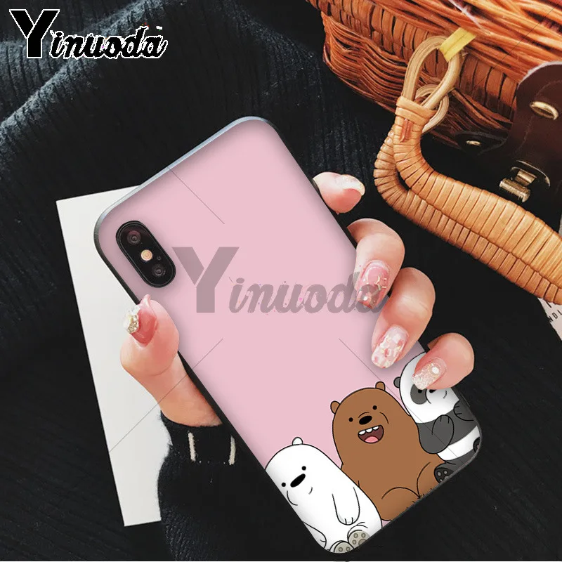 Yinuoda Мы Голые Медведи miniso Coque чехол для телефона для iPhone 6S 6plus 7plus 8 8Plus X Xs MAX 5 5S XR - Цвет: A12