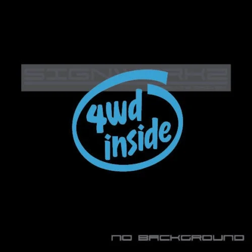 Наклейка intel для 2 шт. пара 4wd inside прикольная Автомобильная JDM awd европейских гонок
