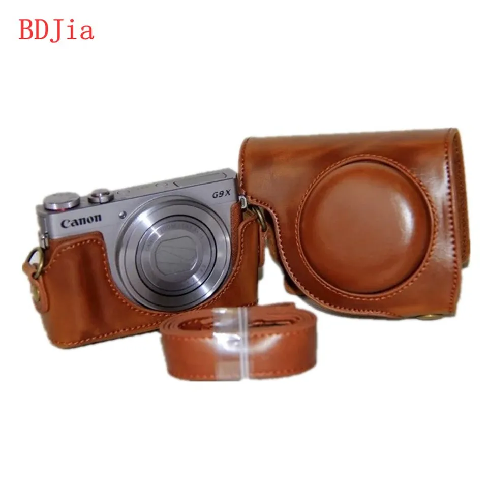 Чехол сумка из искусственной кожи с масляной кожей для камеры Canon powershot G9X G9XII