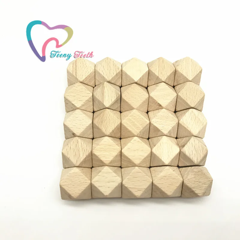 Teeny Teeth 60PCS 20 MM Beech Wood Hexagon Beads Hex Geo Natural Eco beads Organic Wooden Loose | Украшения и аксессуары