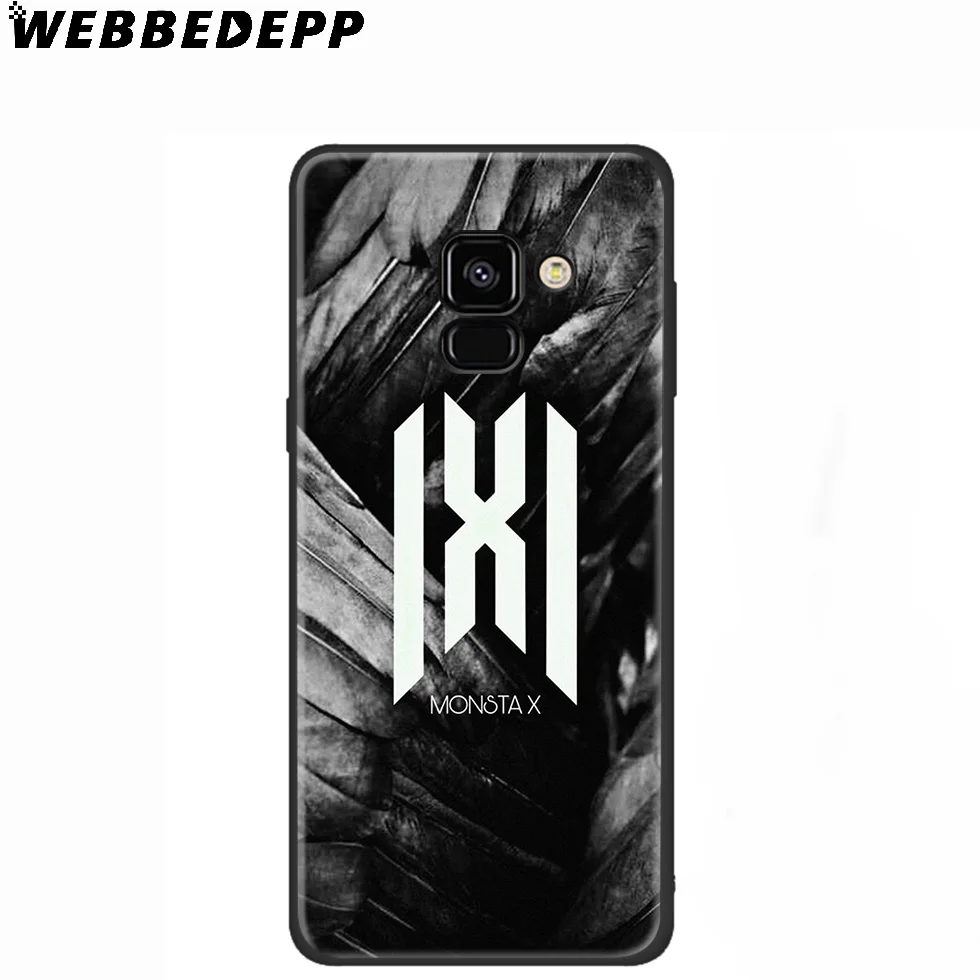 Силиконовый чехол WEBBEDEPP Monsta X Bands для Samsung Galaxy A3 A5 A6 A7 A8 A9 A10 A20 A30 A40 A50 A70 M10 M20 M30 |