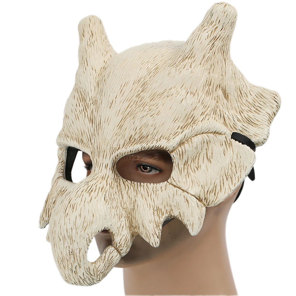 XCOSER Pokemon Cubone Косплей Маска бежевая Смола кость полная маска для лица 2019 Хэллоуин
