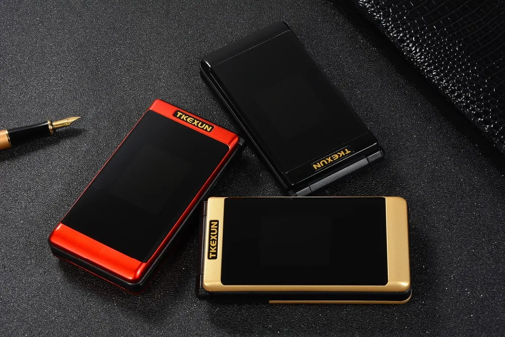 Двойной экран флип-телефон TKEXUN G300 2,6 дюймов MP3 MP4 один клавишный циферблат телефон большая русская клавиатура старый человек Мобильный телефон PK X9 X6