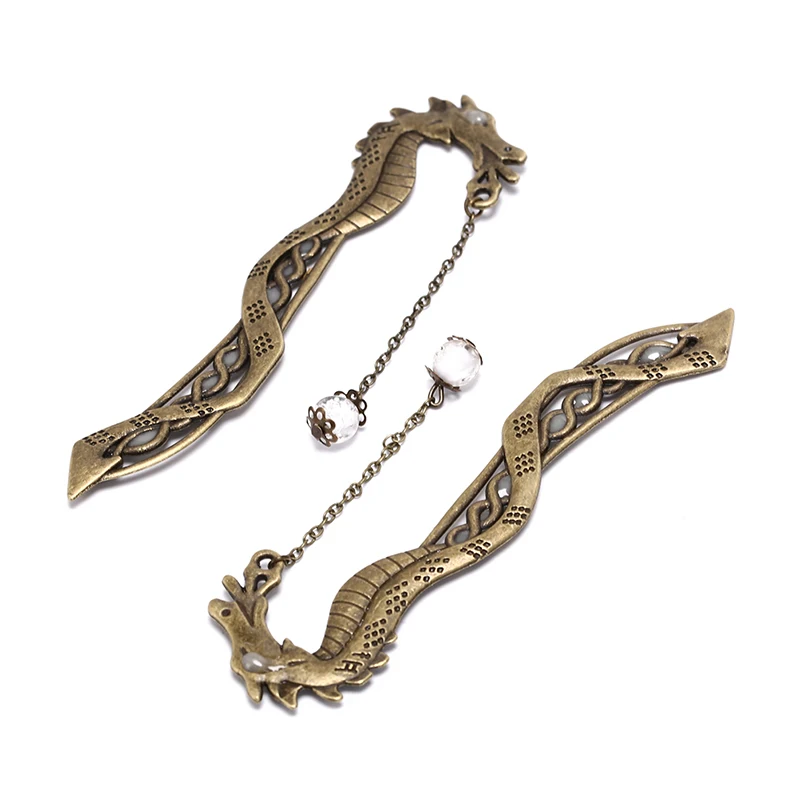 2 шт светящаяся металлическая Закладка дизайн дракона люминисцентная