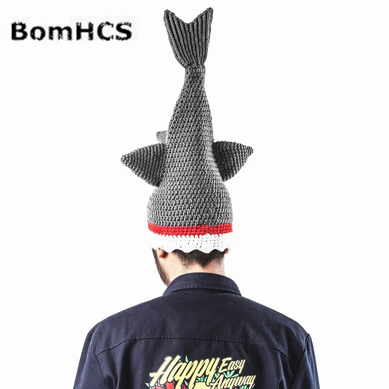 BomHCS Новинка шапка ручной работы вязаная мужская зимняя теплая подарок на