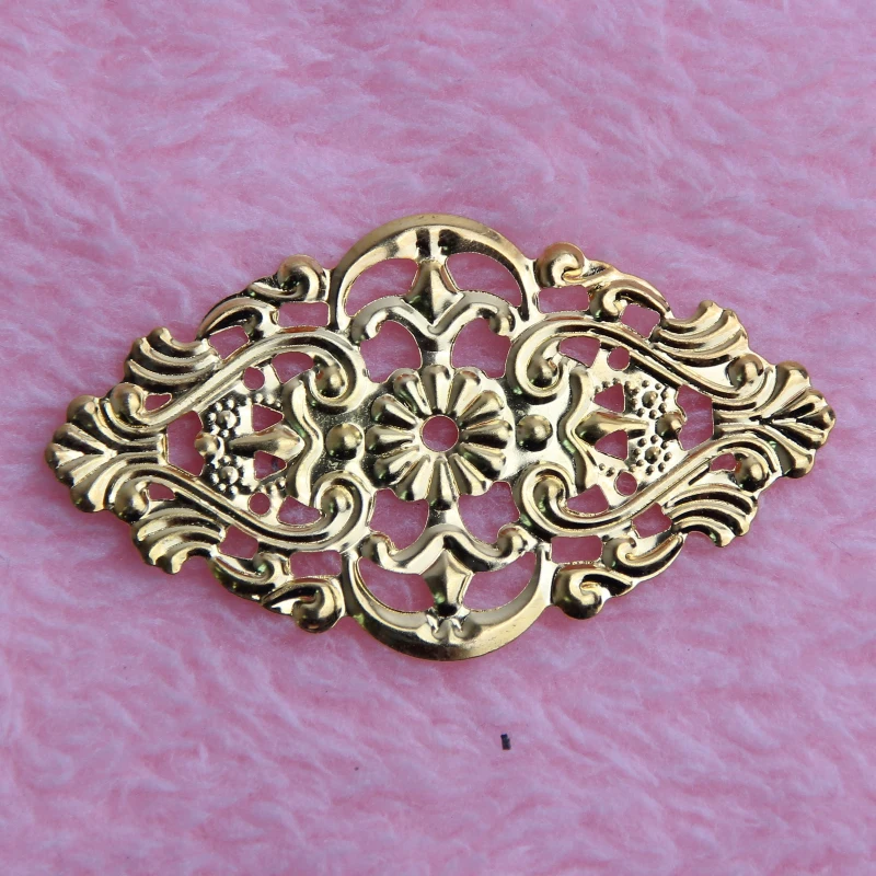 Золотые филигранные оболочки коннекторы металлические поделки для изготовления